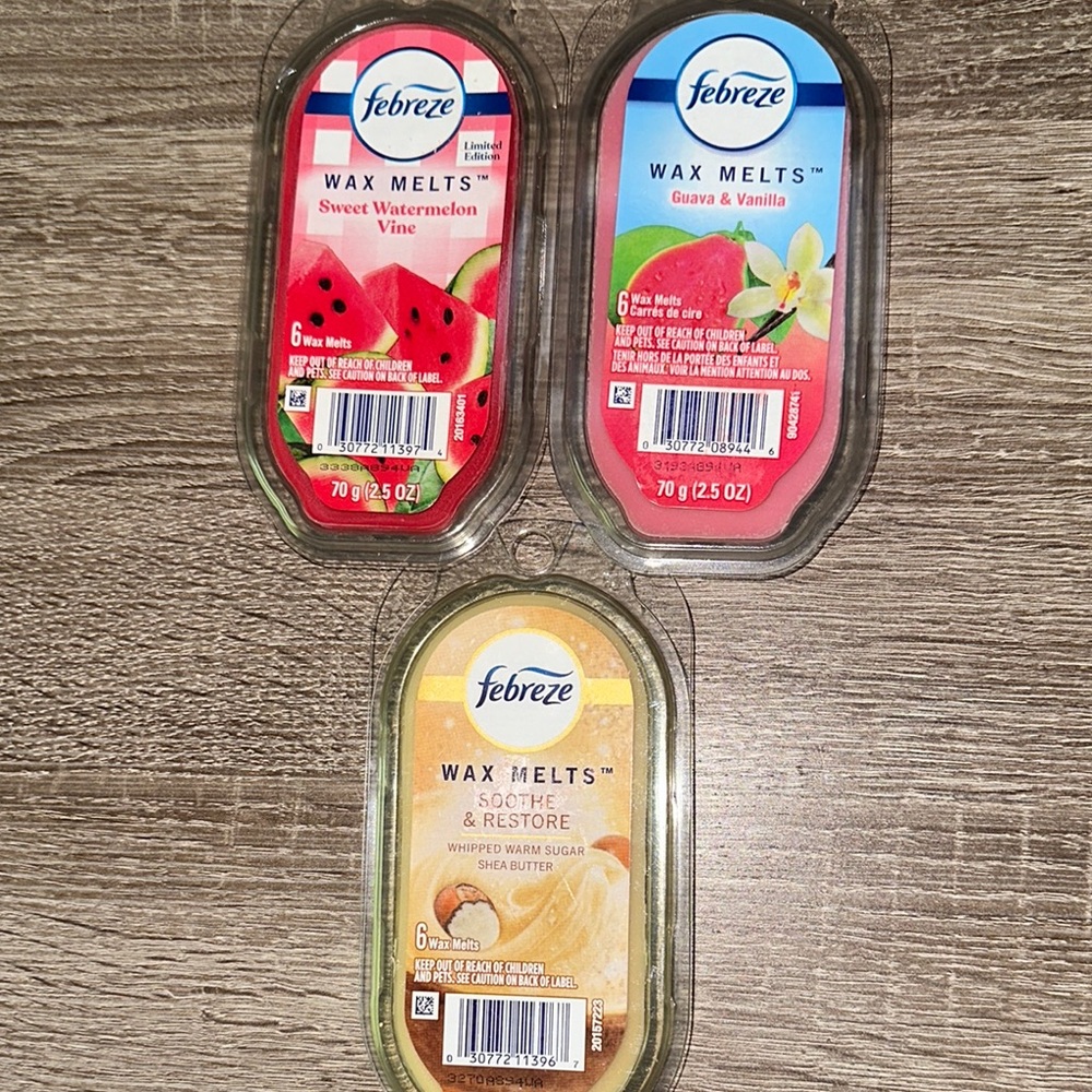 Febreze Wax Melts Variety Pack - Red, Pink, Yellow
